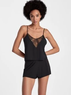 Aubade Lazy Days Spaghetti-Top -Zimmerli Shop Aubade Lazy Days Spaghetti Top schwarz RL38 NOIR 2