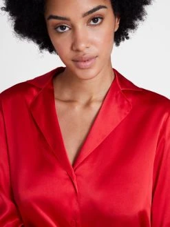 Aubade Toi Mon Amour Seiden-Bluse -Zimmerli Shop Aubade Toi Mon Amour Seiden Bluse rot QS44 PASS 3