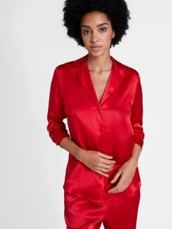 Aubade Toi Mon Amour Seiden-Bluse -Zimmerli Shop Aubade Toi Mon Amour Seiden Bluse rot QS44 PASS 4