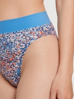 Calida Elastic Trend Slip Mit Softbund, High Waist -Zimmerli Shop Calida Elastic Trend Slip mit Softbund high waist blau 21822 474 neu 3