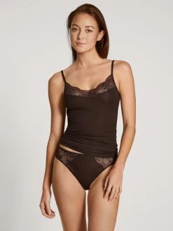 Calida Modal Sense Slip, Regular Cut -Zimmerli Shop Calida Modal Deluxe Slip braun 22836 099 2