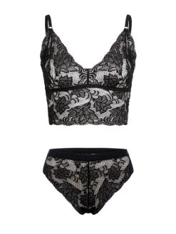 Erlich Textil Isabell Set Aus Panty Und Bralette -Zimmerli Shop Erlich Textil Isabell Panty 2er Pack schwarz 641132975050 SET 750 220503 4