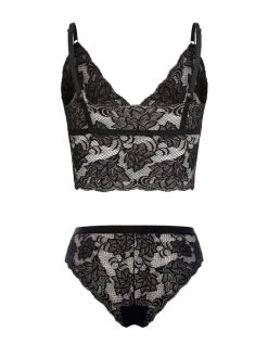 Erlich Textil Isabell Set Aus Panty Und Bralette -Zimmerli Shop Erlich Textil Isabell Panty 2er Pack schwarz 641132975050 SET 750 220503 5