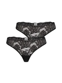 Erlich Textil Emilia String Aus Spitze, 2er-Pack