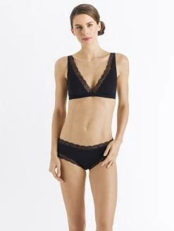HANRO Cotton Lace Hipster -Zimmerli Shop Hanro Cotton Lace Hipster schwarz 072438 0019 2