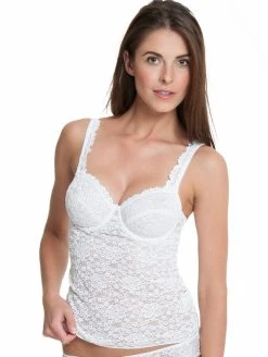 Nina Von C. Millefleurs BH Hemd Aus Elastischer Blütenspitze