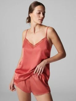 Simone Perele Satin Secrets Night-Shorts -Zimmerli Shop Simone Perele Satin Secrets Night Shorts rot 23H640 339 2