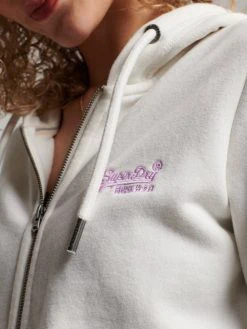 Superdry Loungewear Sweatjacke Mit Kapuze -Zimmerli Shop Superdry Loungewear Sweat Jacke weiss W2012014A 34C 3